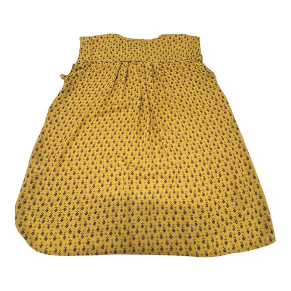 Pleione Women's Medium Golden Rod V-Neck Floral All Over Prints Blouse Top - Picture 1 of 4